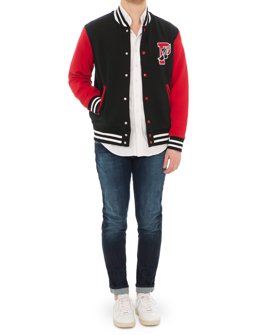 Heren | Jassen | Polo Ralph Lauren | Baseball Hybrid Jacket Black/Red