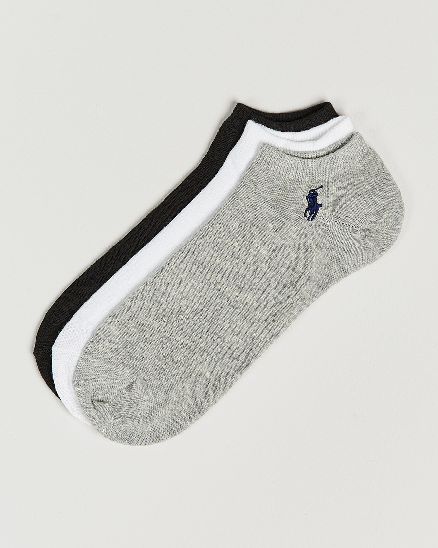 Heren | Ondergoed | Polo Ralph Lauren | 3-Pack Ghost Sock Black/White/Grey