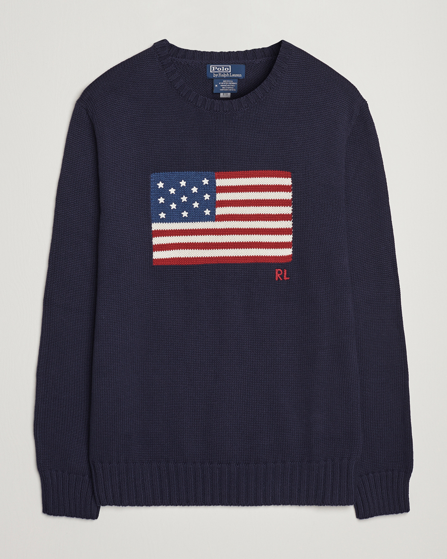 Heren | Truien | Polo Ralph Lauren | Knitted Flag Crew Neck Navy