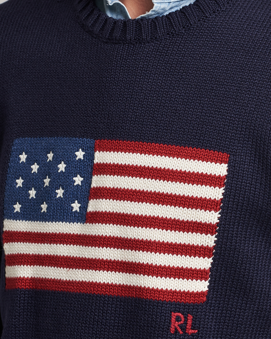 Heren | Truien | Polo Ralph Lauren | Knitted Flag Crew Neck Navy