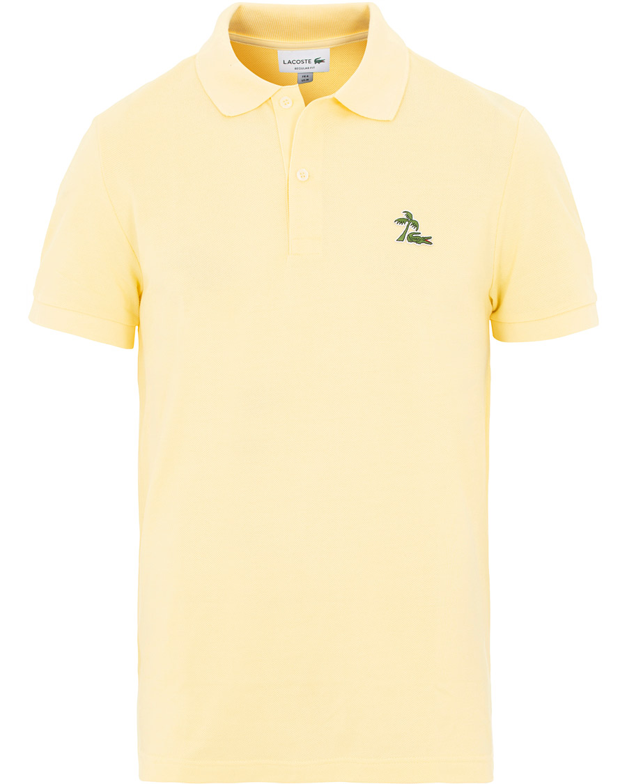 Heren | Polo's | Lacoste | Palm Crocodile Poloshirt Regular Fit Yellow