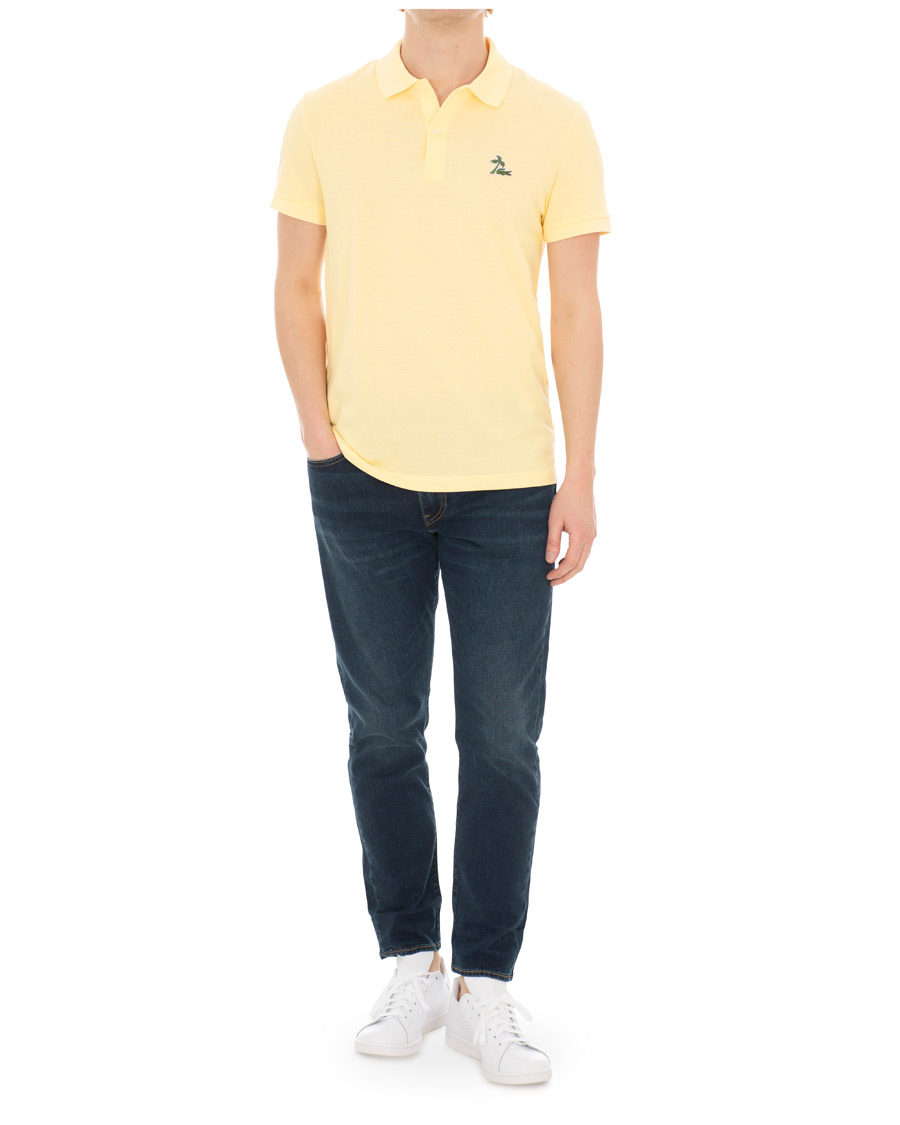 Heren | Polo's | Lacoste | Palm Crocodile Poloshirt Regular Fit Yellow