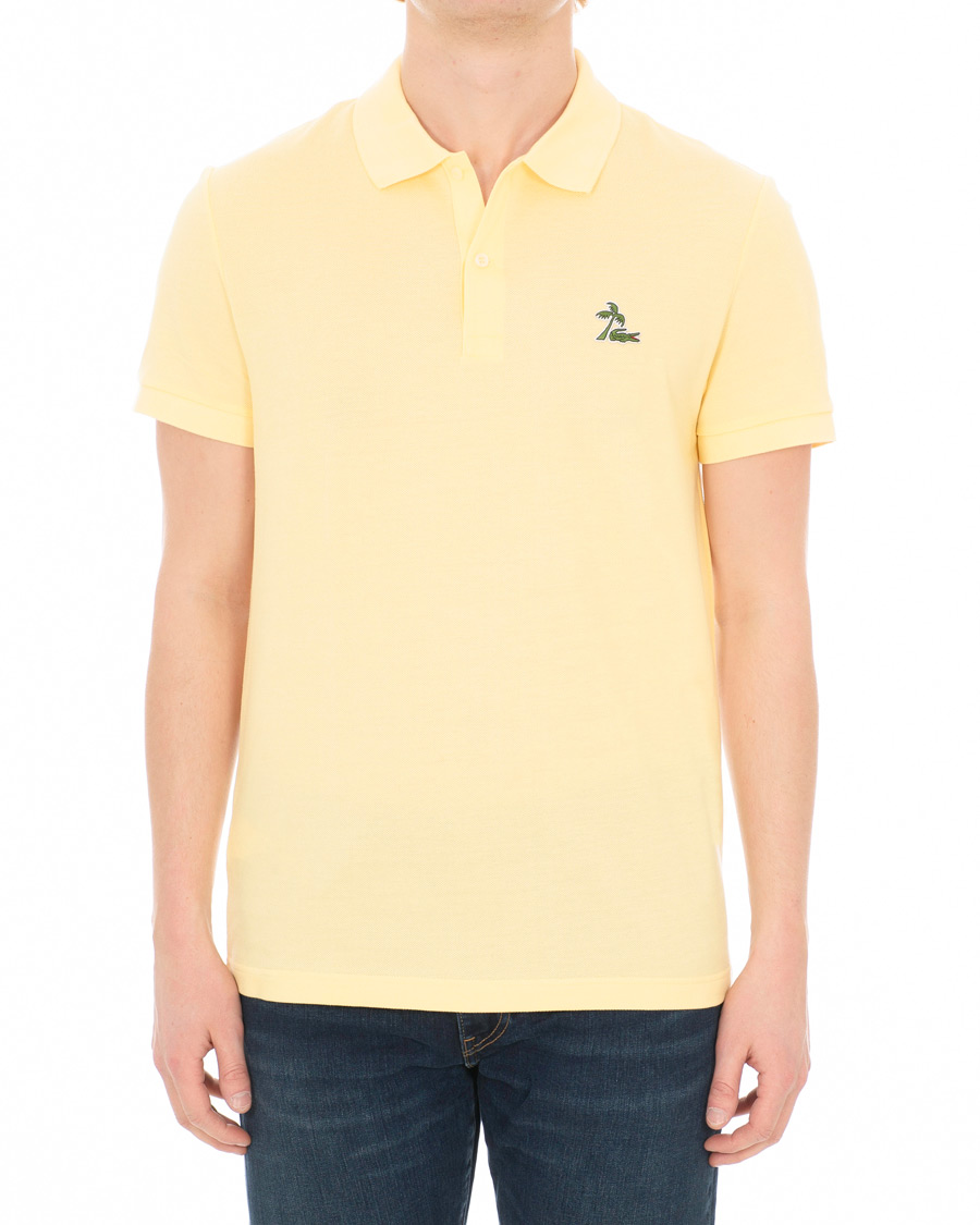 Heren | Polo's | Lacoste | Palm Crocodile Poloshirt Regular Fit Yellow