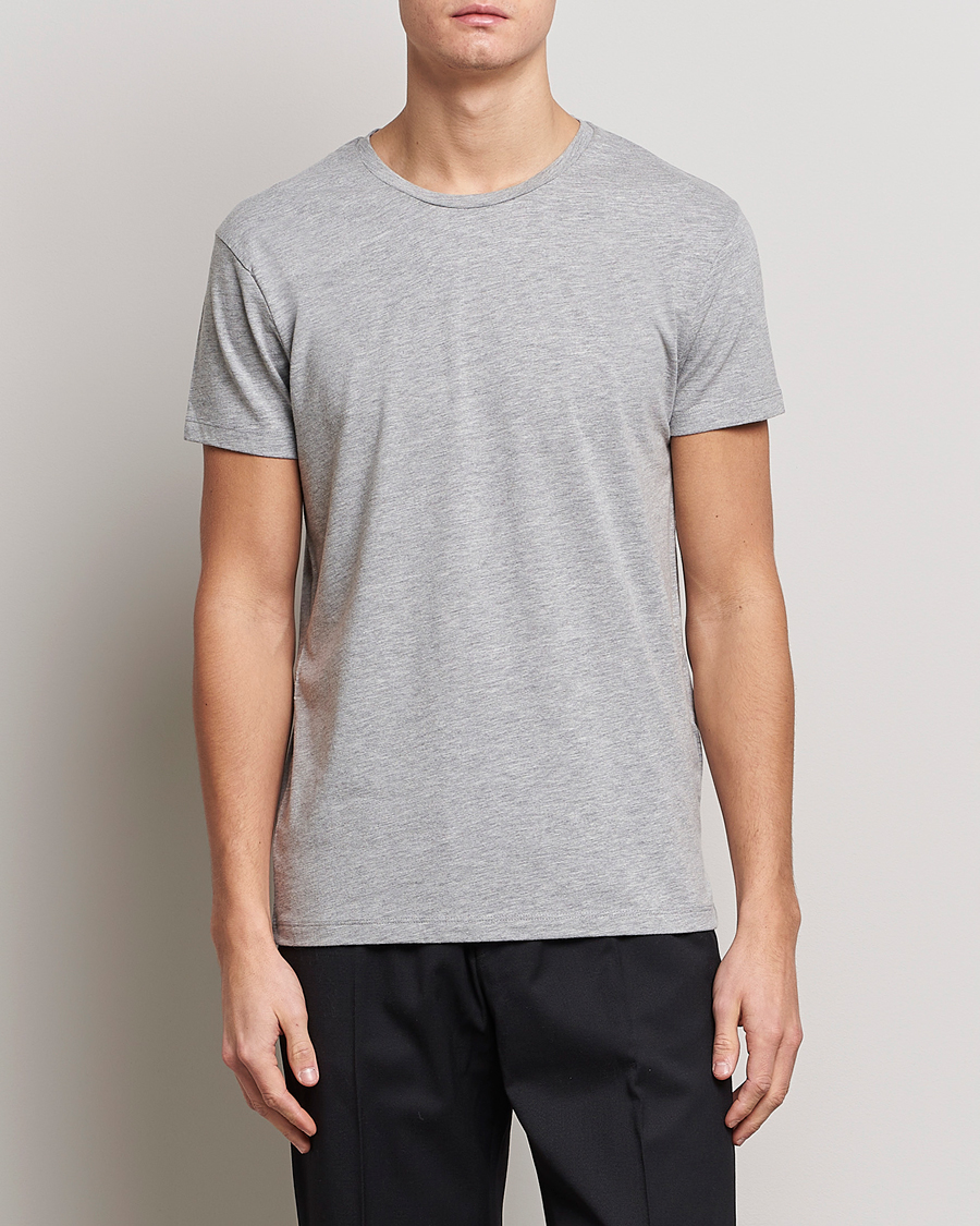 Heren | T-shirts | Samsøe Samsøe | Kronos Crew Neck Tee Light Grey Melange