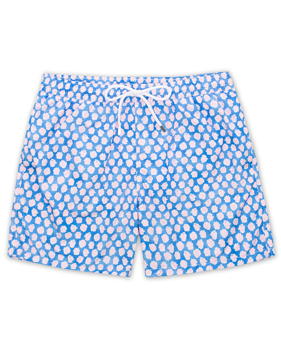 Heren | Zwembroek | Barba Napoli | Coral Print Swim Shorts Medium Blue