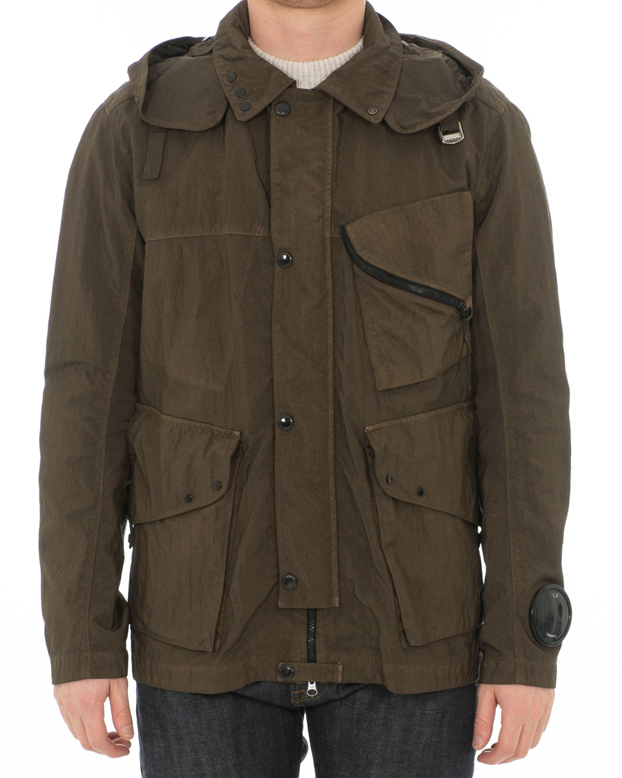 Heren | Jassen | C.P. Company | Garment Dyed Quartz Goggle Jacket Dark Green