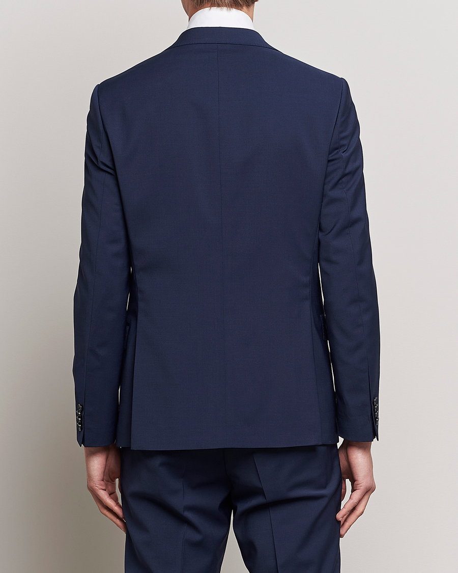 Heren | Blazers | Oscar Jacobson | Edmund Wool Stretch Blazer Blue