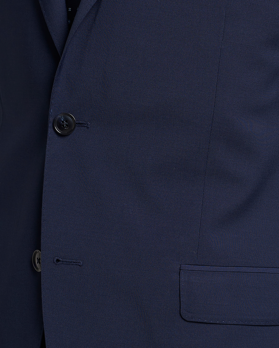 Heren | Blazers | Oscar Jacobson | Edmund Wool Stretch Blazer Blue