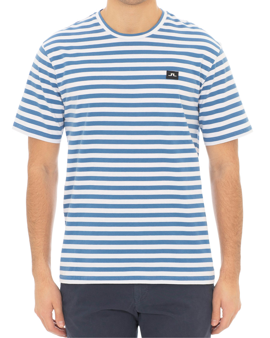 Heren | T-shirts | J.Lindeberg | Charles Stripe Tee Work Blue