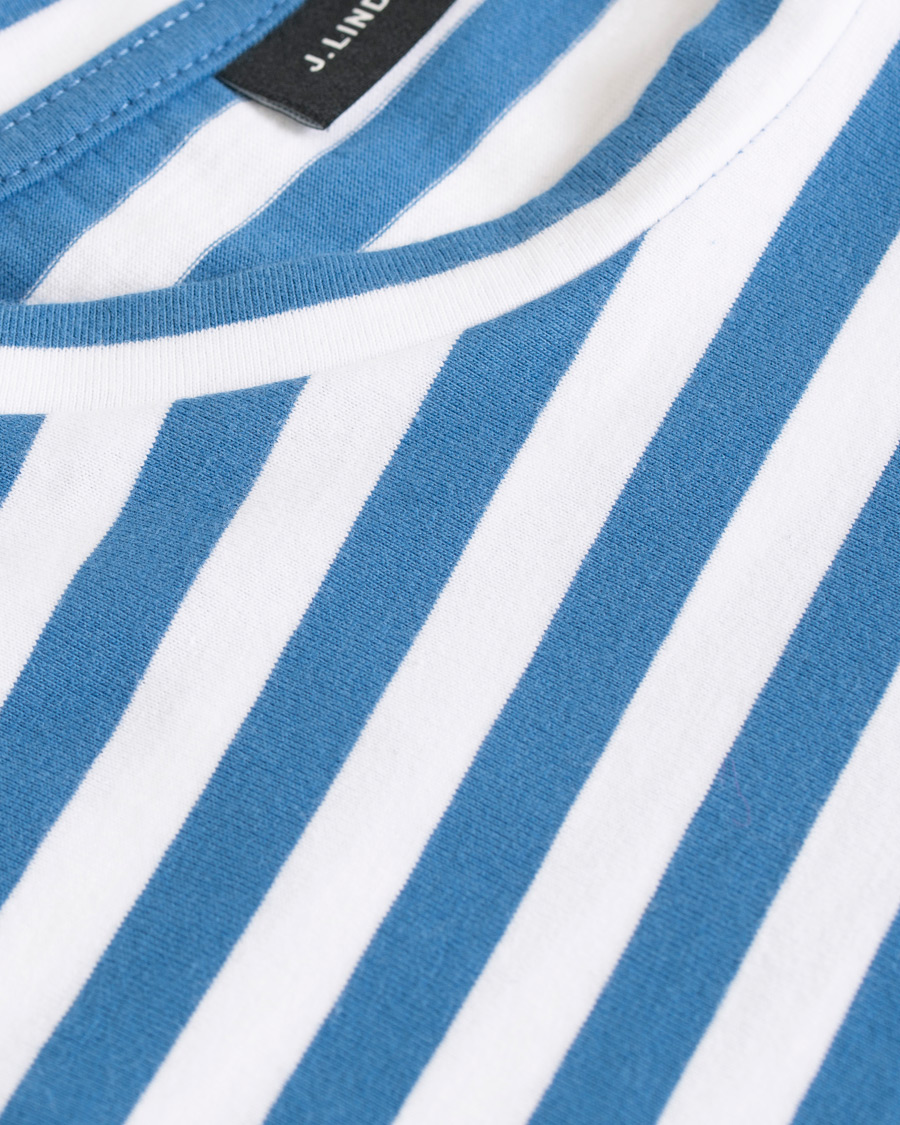 Heren | T-shirts | J.Lindeberg | Charles Stripe Tee Work Blue