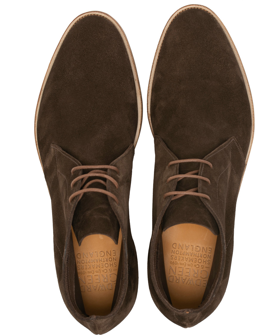 Heren | Edward Green Shanklin Unlined Chukka Boot Mocha Suede | Edward Green | Shanklin Unlined Chukka Boot Mocha Suede