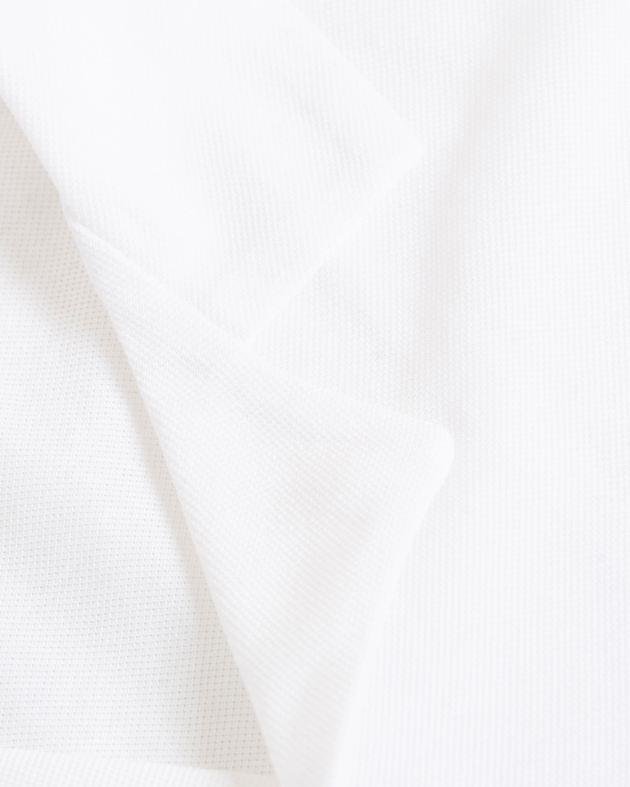 Heren | Overhemden | Sunspel | Short Sleeve Pique Shirt White