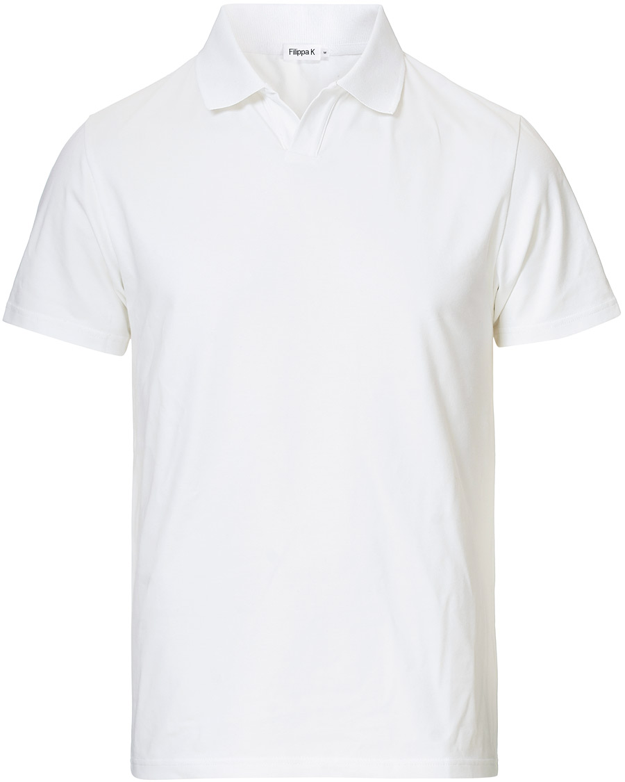 Heren | Polo's | Filippa K | Soft Lycra Polo T-Shirt White
