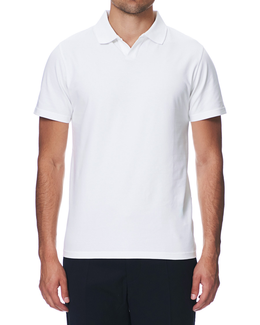 Heren | Polo's | Filippa K | Soft Lycra Polo T-Shirt White