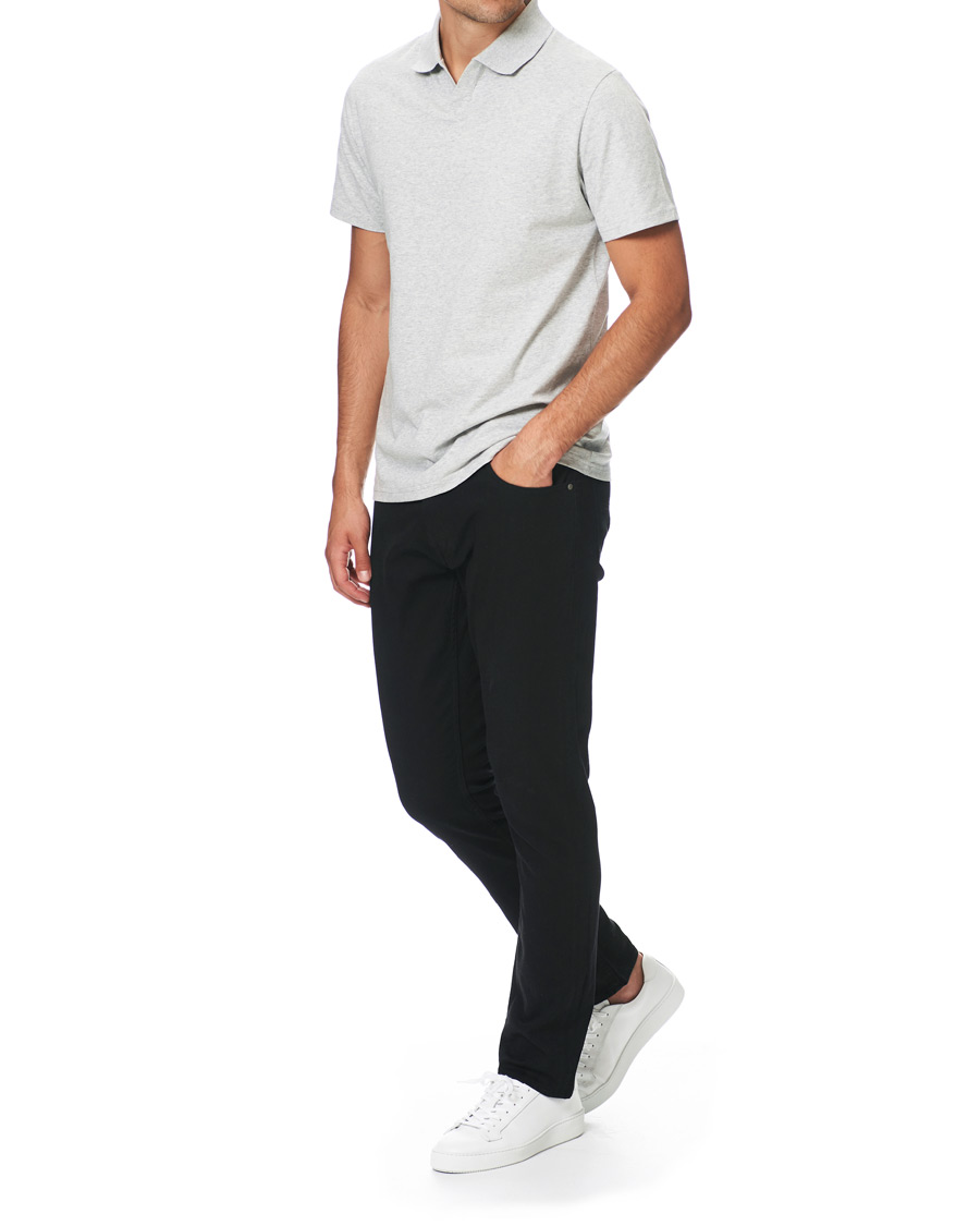 Heren | Polo's | Filippa K | Soft Lycra Polo T-Shirt Light Grey Melange