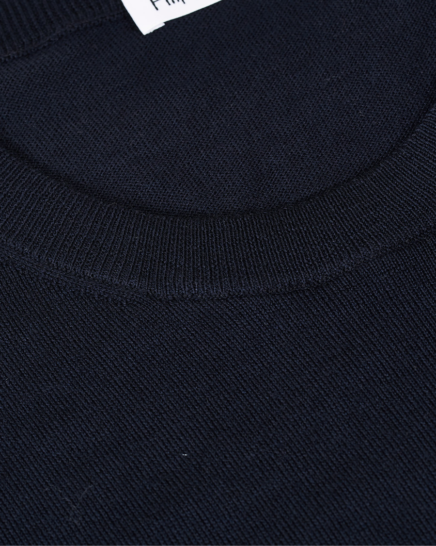 Heren | Truien | Filippa K | Merino Round Neck Sweater Navy