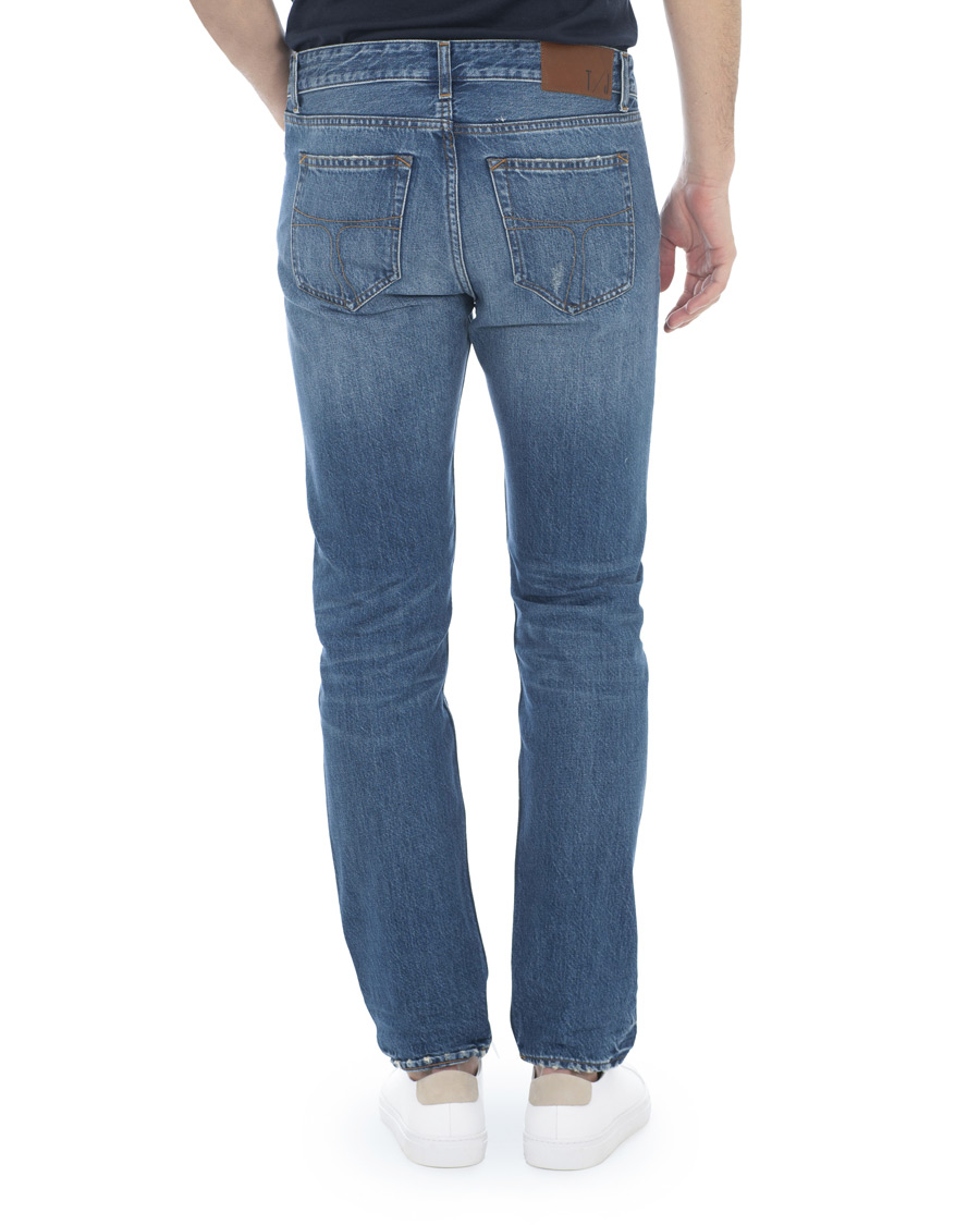 Heren | Jeans | Tiger of Sweden Jeans | Alex Shredded Jeans Medium Blue