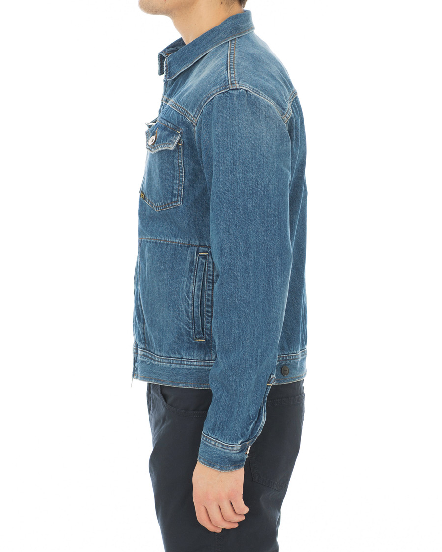 Heren | Jassen | Tiger of Sweden Jeans | Crust Zip Jeans Jacket Dust Blue
