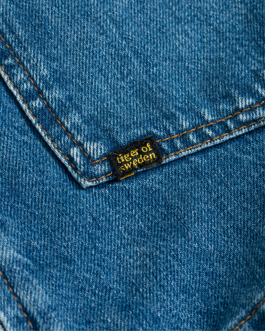 Heren | Jassen | Tiger of Sweden Jeans | Crust Zip Jeans Jacket Dust Blue