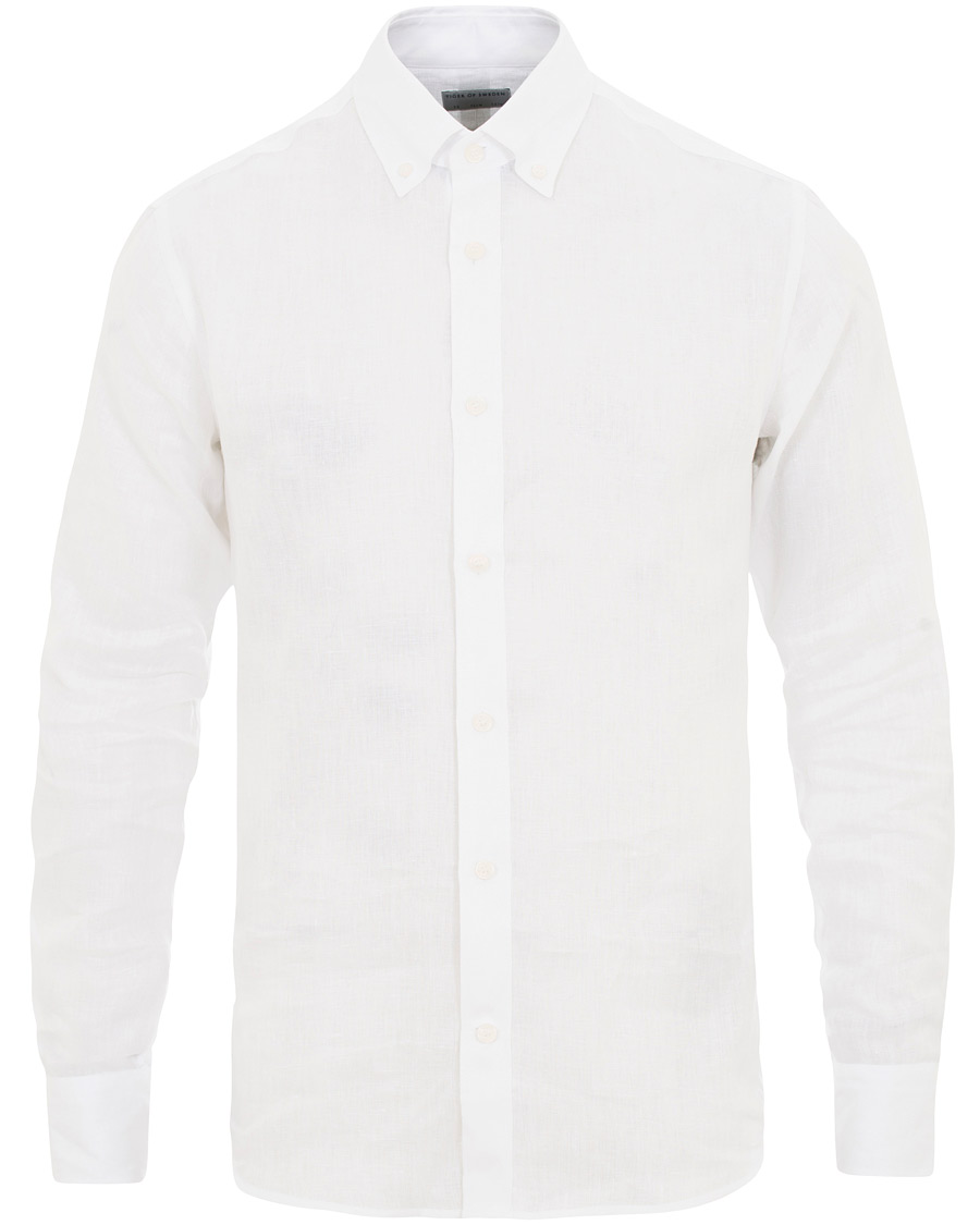 Heren | Overhemden | Tiger of Sweden | Fenald Button Down Linen Shirt White
