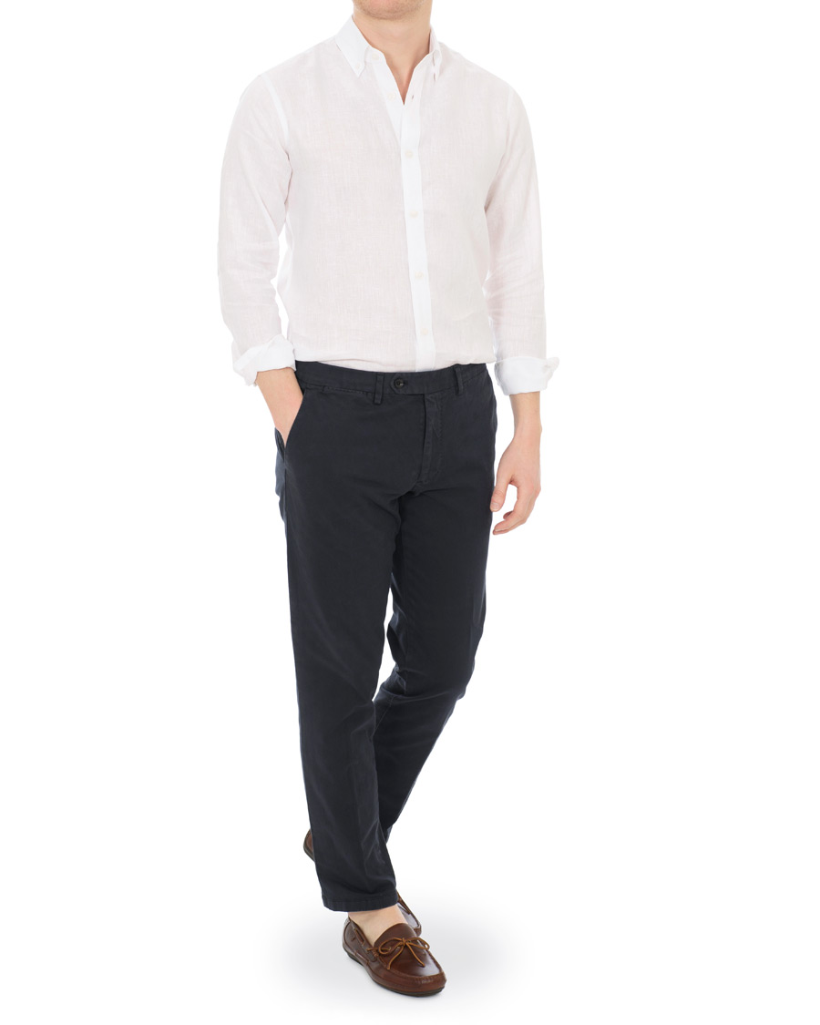 Heren | Overhemden | Tiger of Sweden | Fenald Button Down Linen Shirt White