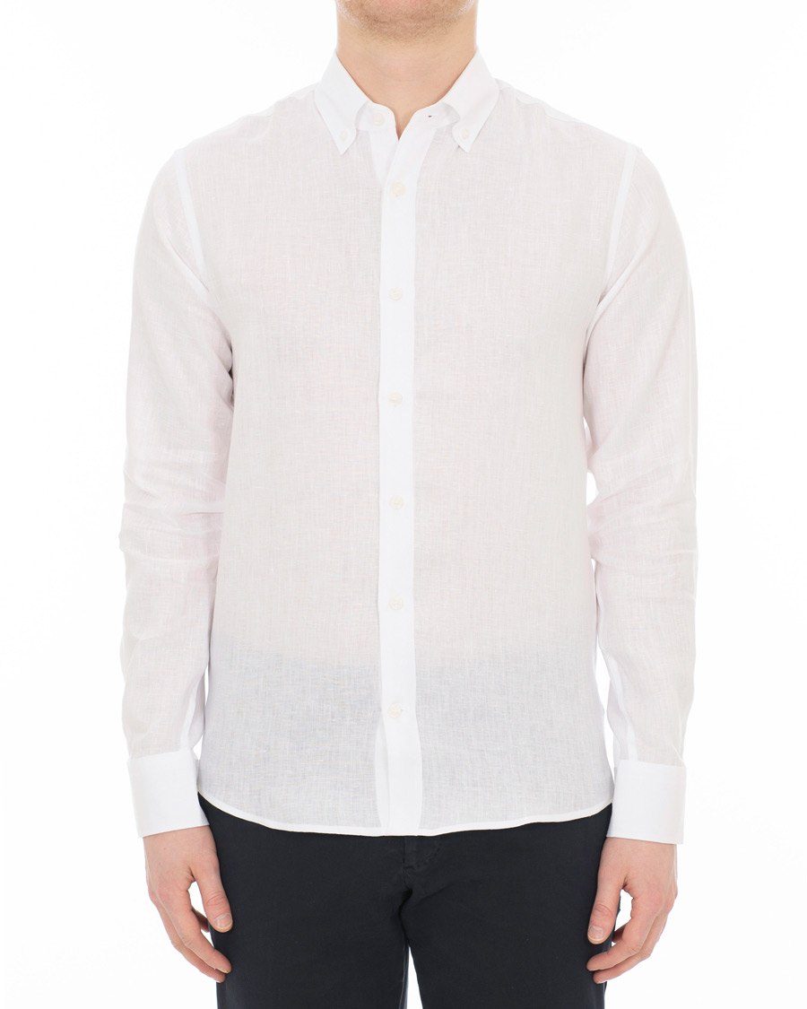 Heren | Overhemden | Tiger of Sweden | Fenald Button Down Linen Shirt White