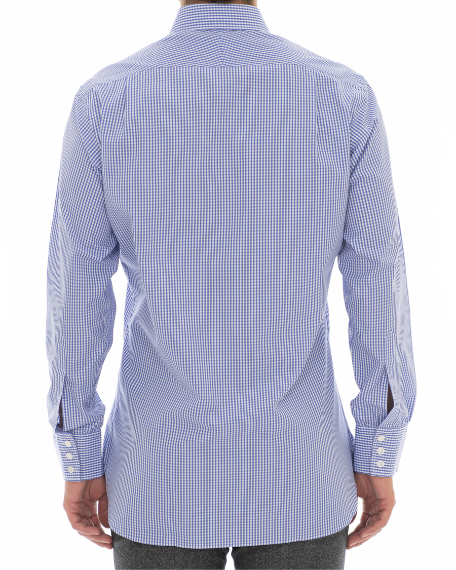 Heren | Overhemden | Turnbull & Asser | Regular Fit Check Poplin Shirt Blue/White