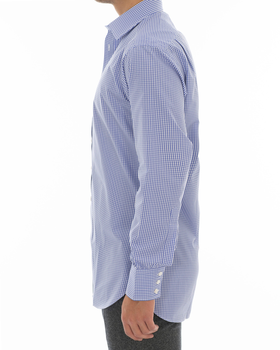 Heren | Overhemden | Turnbull & Asser | Regular Fit Check Poplin Shirt Blue/White