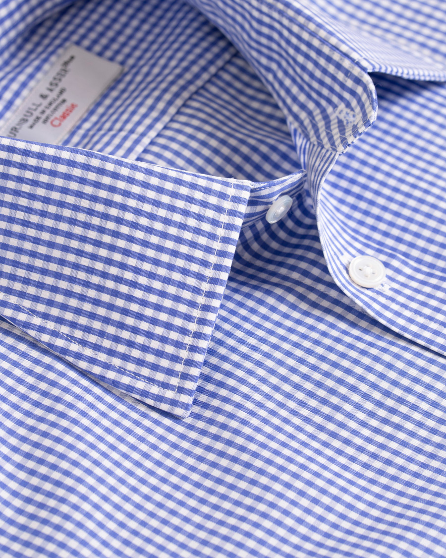 Heren | Overhemden | Turnbull & Asser | Regular Fit Check Poplin Shirt Blue/White