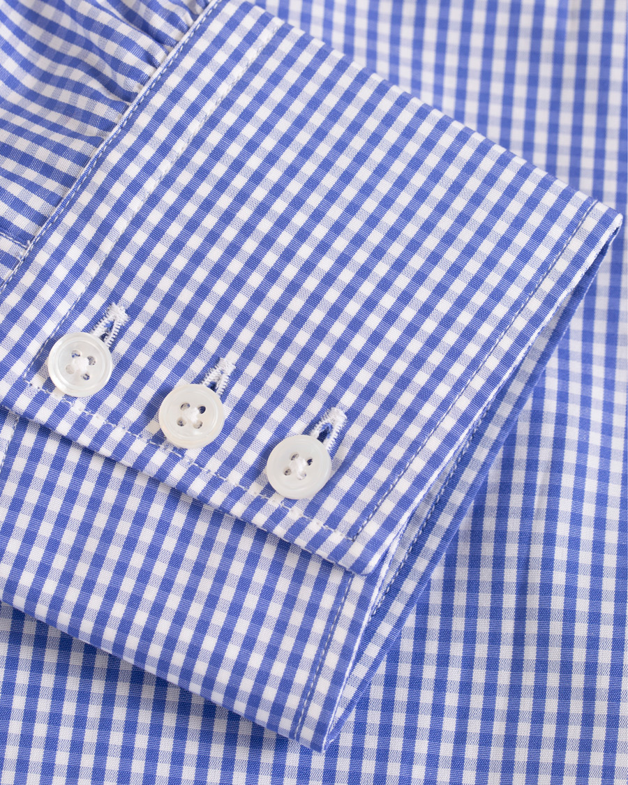 Heren | Overhemden | Turnbull & Asser | Regular Fit Check Poplin Shirt Blue/White