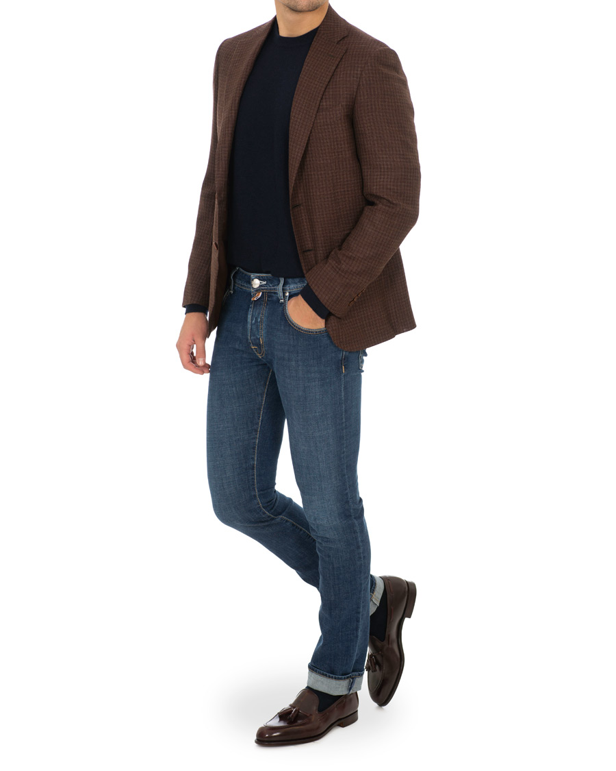 Heren | Jeans | Jacob Cohën | 622 Slim Fit Jeans Mid Blue 