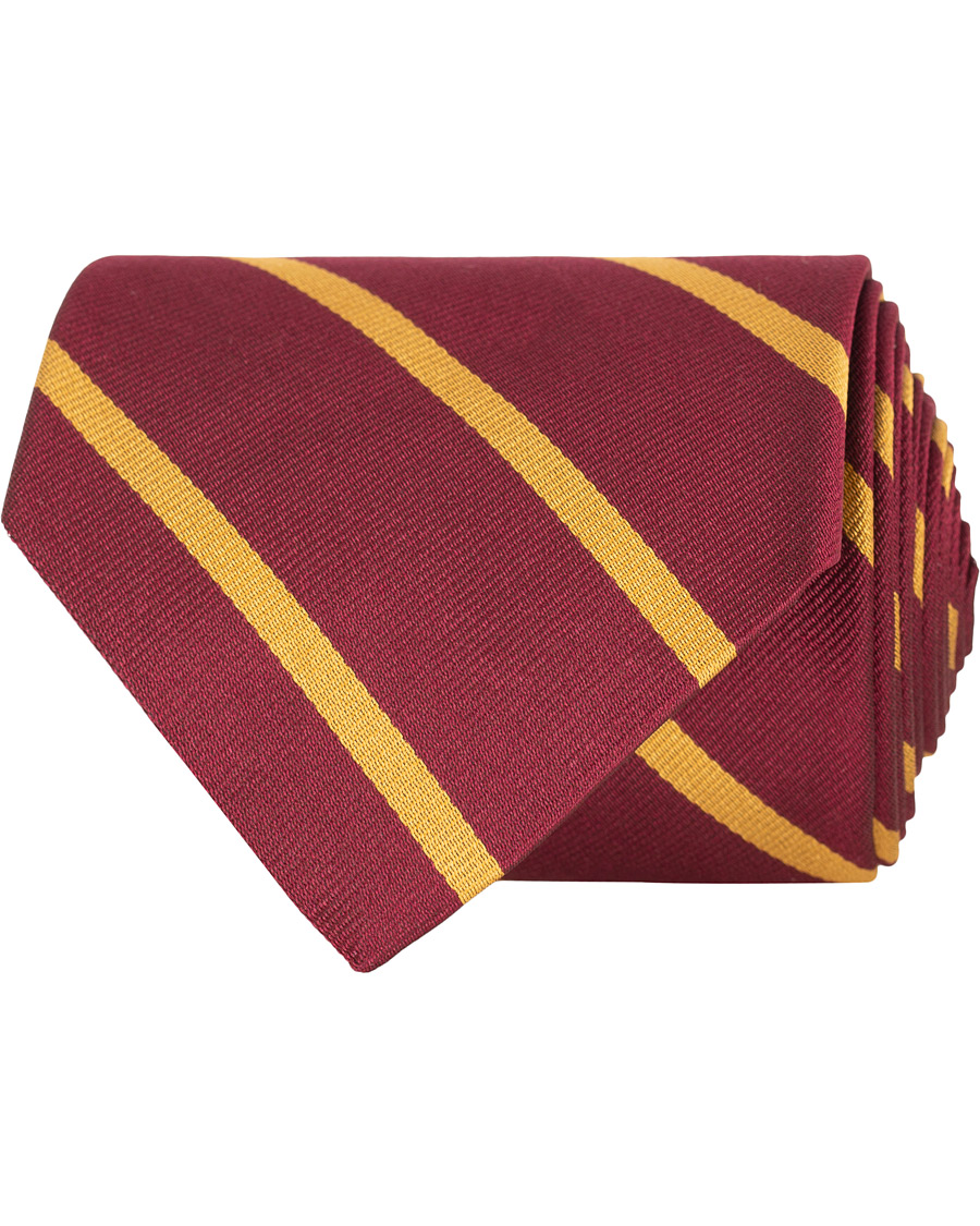 Heren | Brooks Brothers Striped Tie 8 cm Burgundy | Brooks Brothers | Striped Tie 8 cm Burgundy