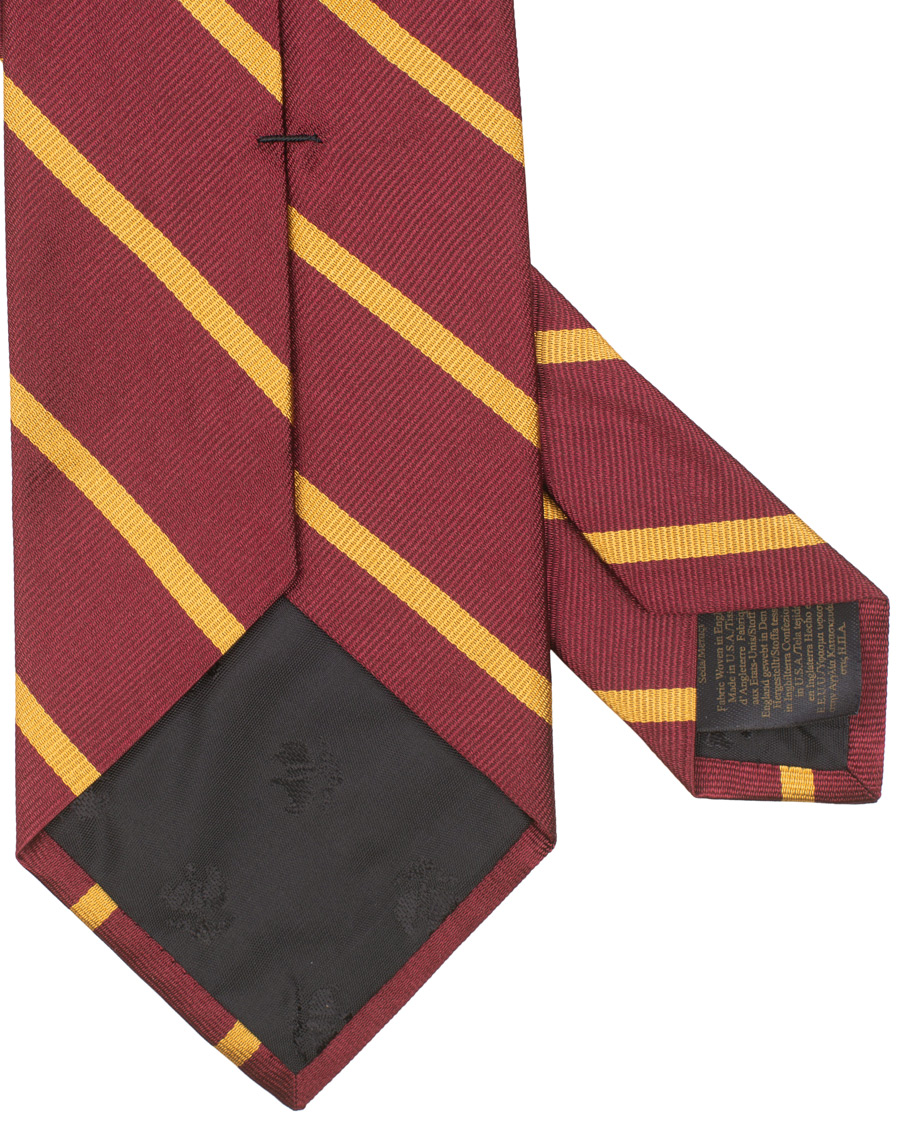Heren | Brooks Brothers Striped Tie 8 cm Burgundy | Brooks Brothers | Striped Tie 8 cm Burgundy