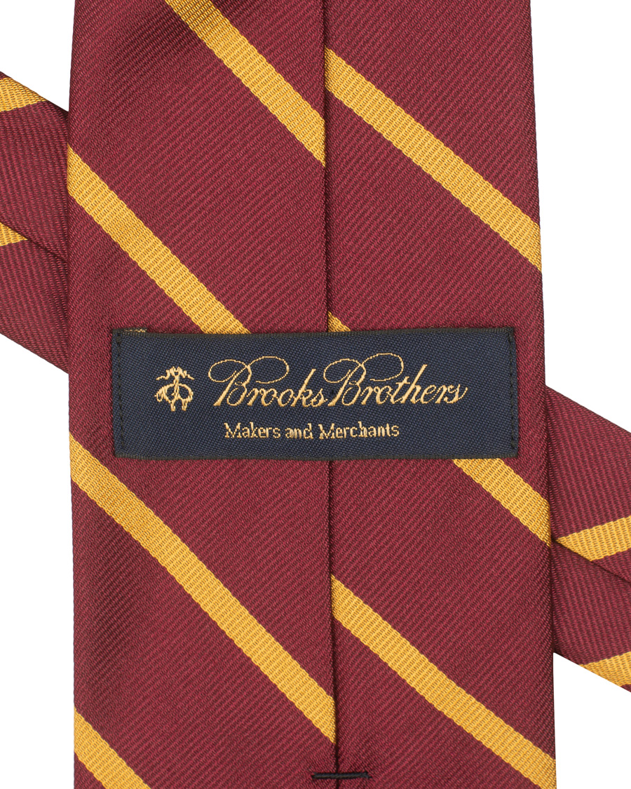 Heren | Brooks Brothers Striped Tie 8 cm Burgundy | Brooks Brothers | Striped Tie 8 cm Burgundy