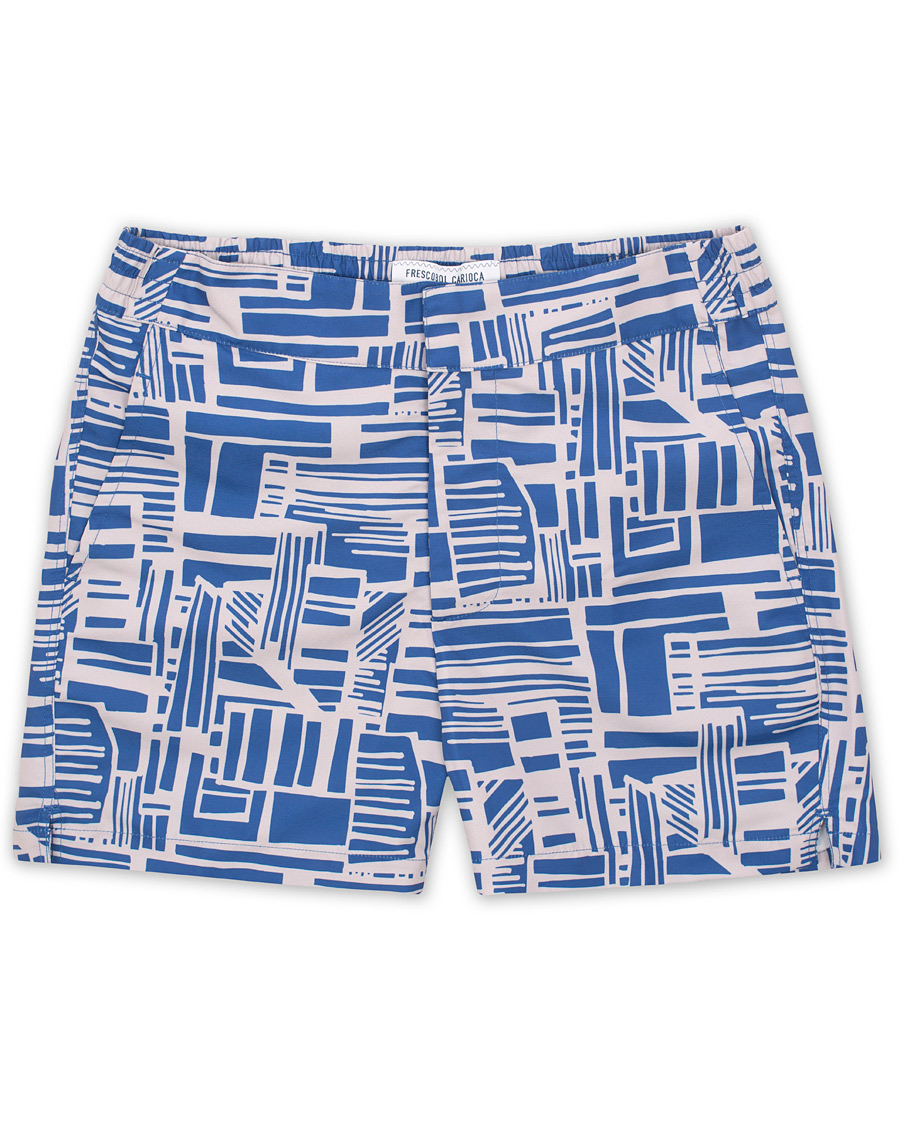 Heren | Zwembroek | Frescobol Carioca | Classic Short Swimshorts Linha Navy/Smoke Grey