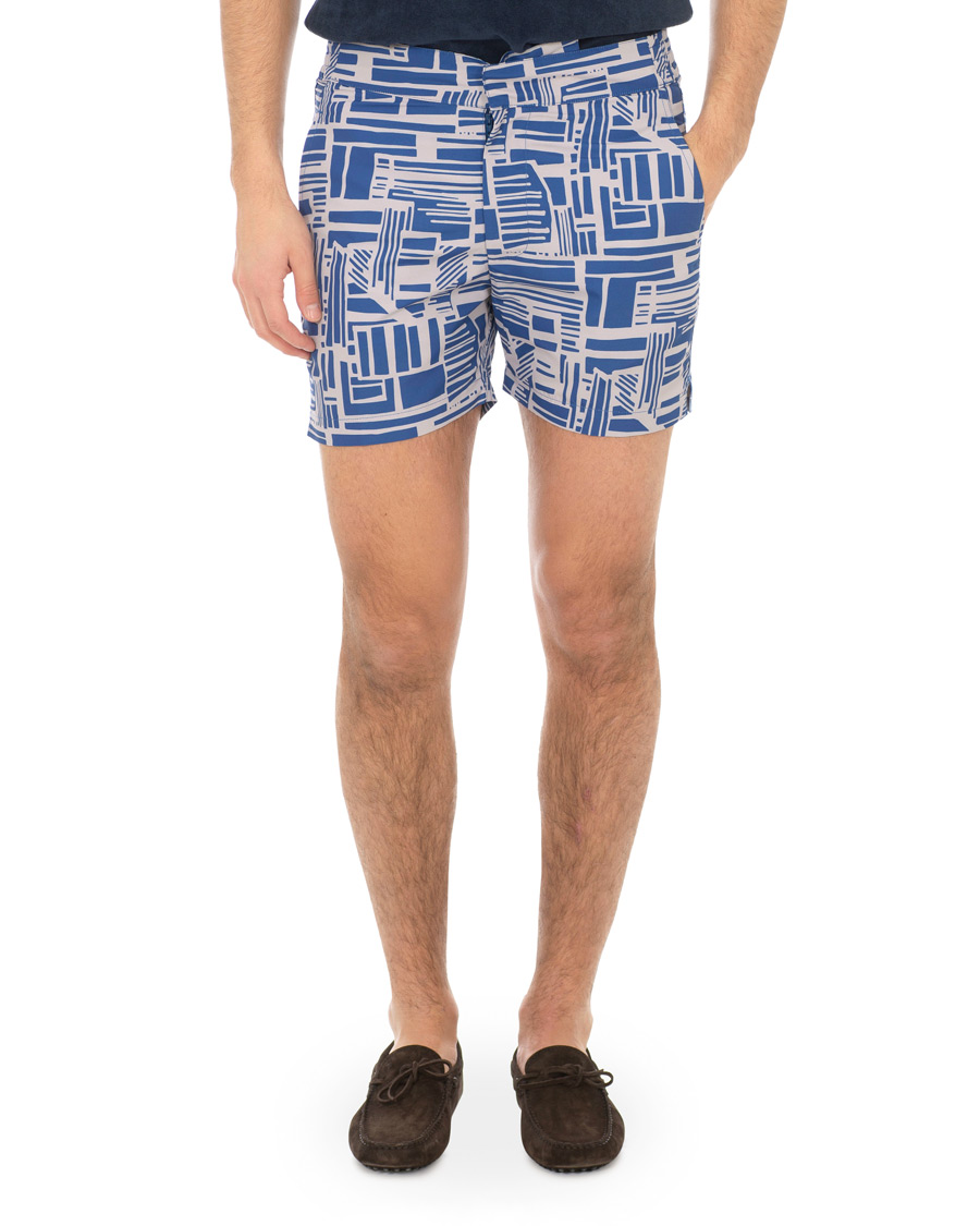 Heren | Zwembroek | Frescobol Carioca | Classic Short Swimshorts Linha Navy/Smoke Grey