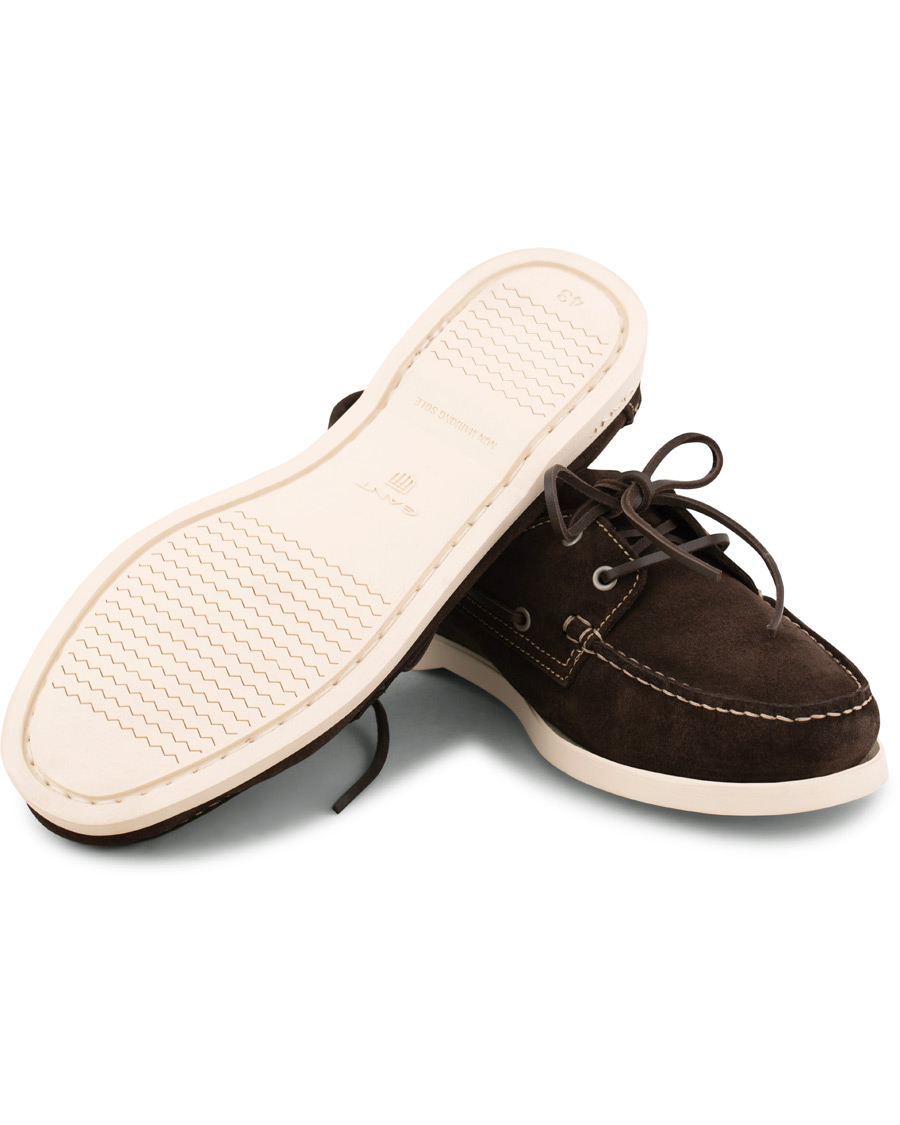 Heren | GANT Exclusively Made For Care of Carl Boatshoe Dark Brown Suede | GANT | Exclusively Made For Care of Carl Boatshoe Dark Brown Suede