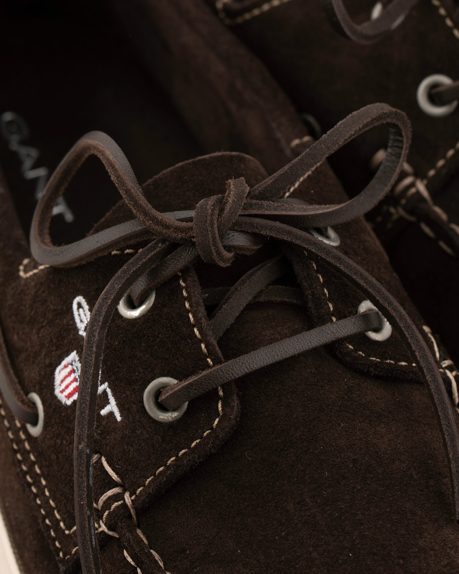 Heren | GANT Exclusively Made For Care of Carl Boatshoe Dark Brown Suede | GANT | Exclusively Made For Care of Carl Boatshoe Dark Brown Suede