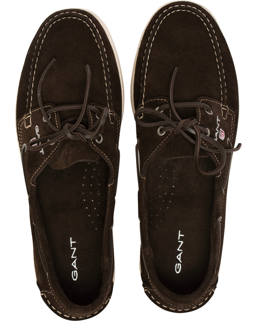 Heren | GANT Exclusively Made For Care of Carl Boatshoe Dark Brown Suede | GANT | Exclusively Made For Care of Carl Boatshoe Dark Brown Suede