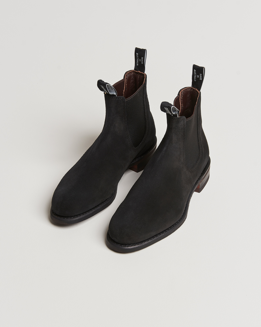 Heren | Chelsea boots | R.M.Williams | Wentworth G Boot Black Suede