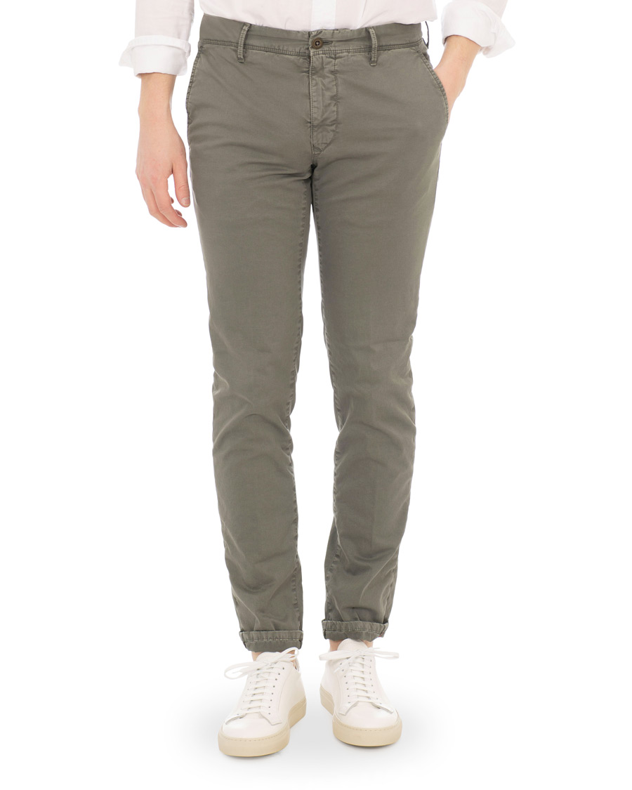 Heren | Broeken | Incotex | Slim Fit Stretch Slacks Grey