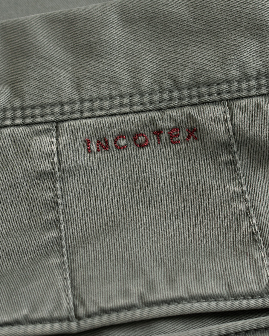 Heren | Broeken | Incotex | Slim Fit Stretch Slacks Grey