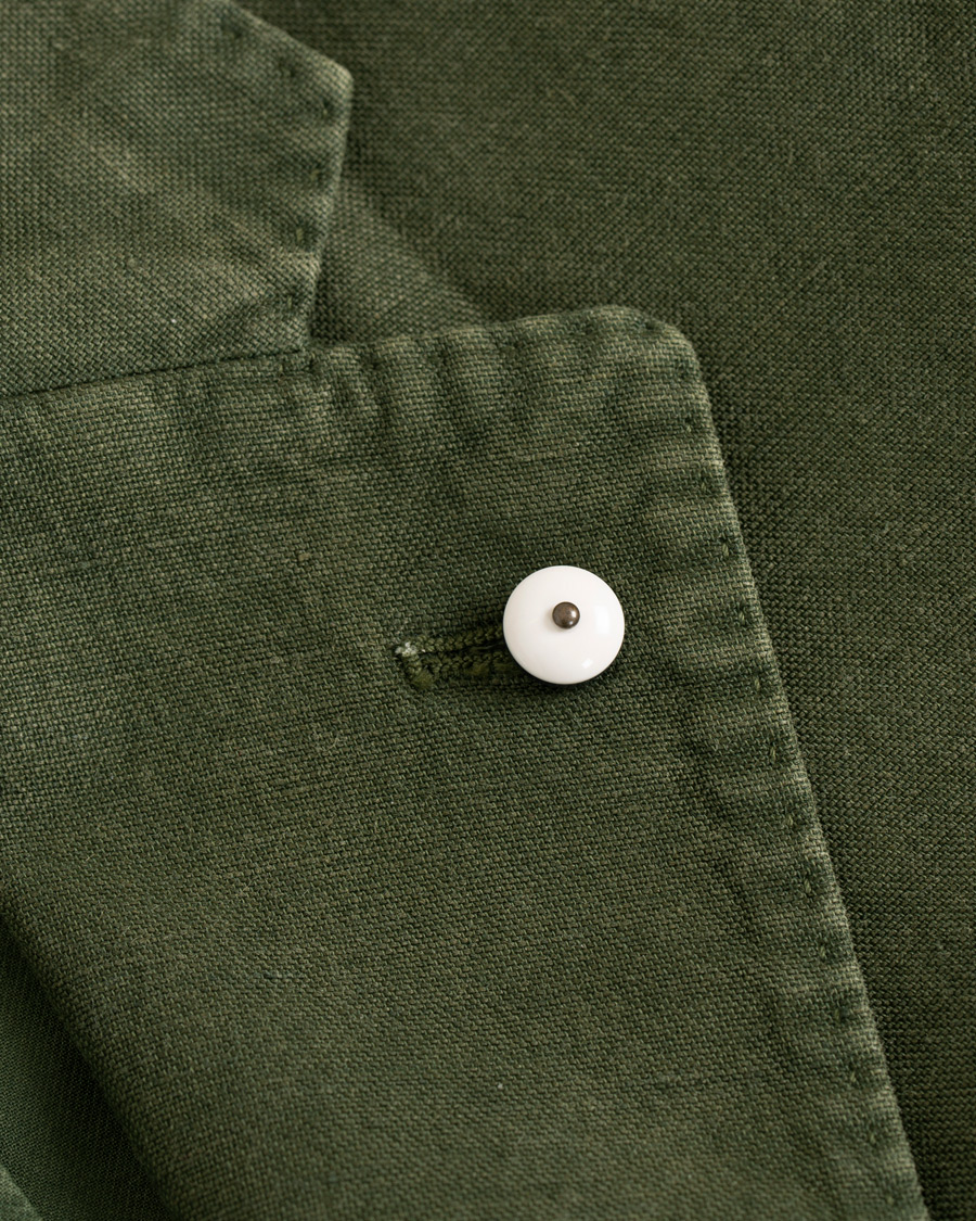 Heren | Blazers | L.B.M. 1911 | Jack Regular Fit Linen Blazer Military Green