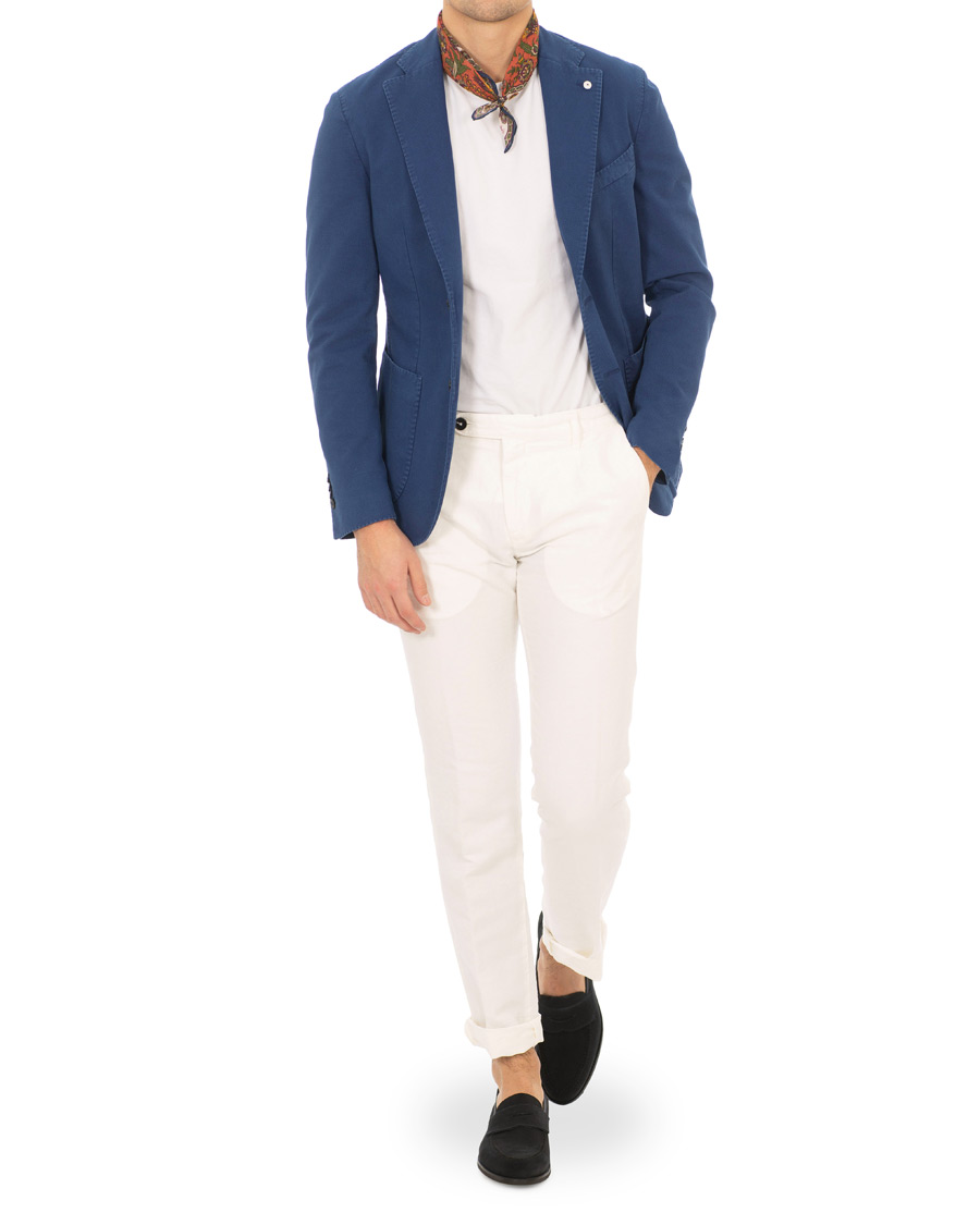 Heren | Blazers | L.B.M. 1911 | Jack Slim Fit Cotton Stretch Structured Blazer Dark Blue