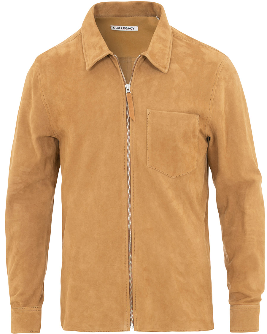 Heren | Jassen | Our Legacy | Suede Zip Shirt Jacket Sand