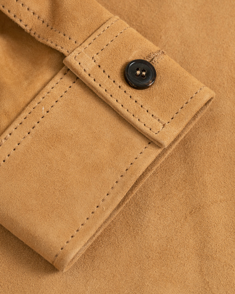 Heren | Jassen | Our Legacy | Suede Zip Shirt Jacket Sand