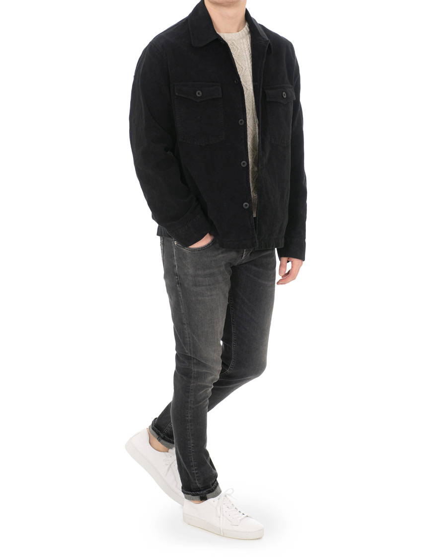 Heren | Jassen | Our Legacy | Moleskin Evening Coach Jacket Blue/Black