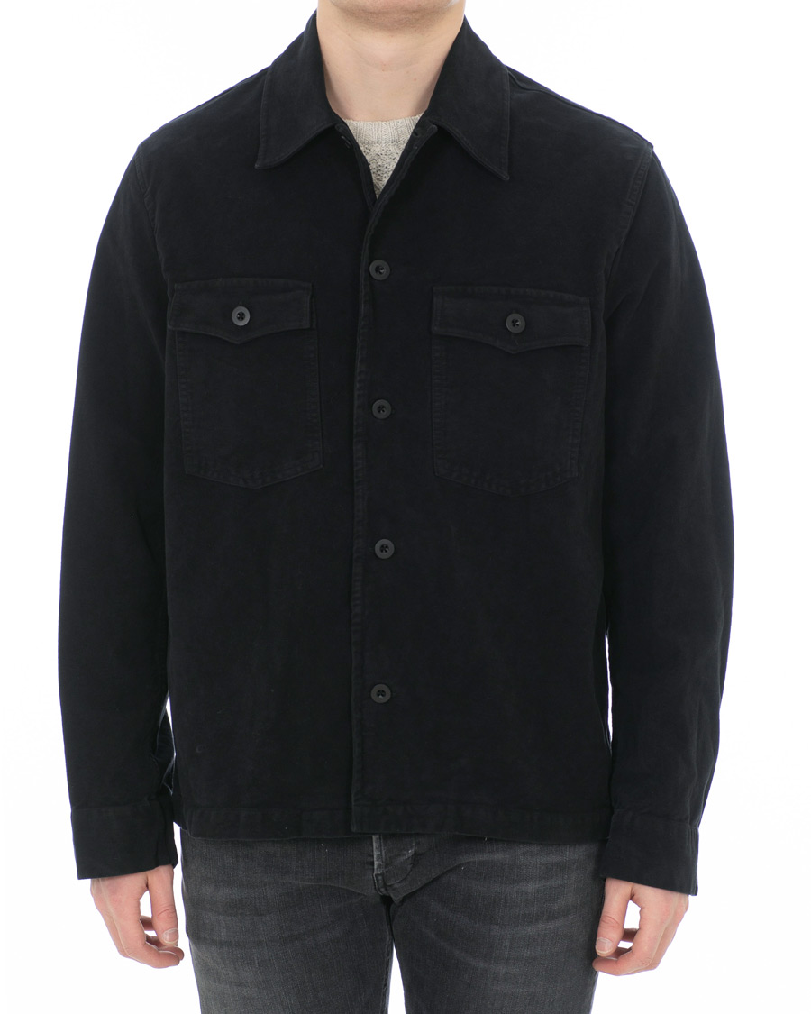 Heren | Jassen | Our Legacy | Moleskin Evening Coach Jacket Blue/Black