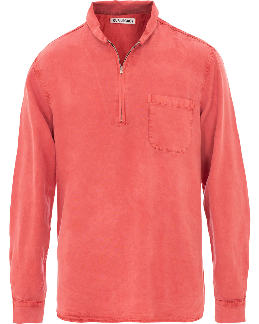 Heren | Overhemden | Our Legacy | Shawl Zip Shirt Clear Red