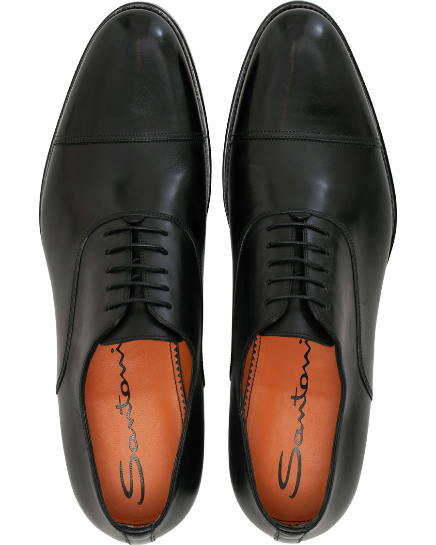 Heren | Santoni Wilson Oxford Black Calf | Santoni | Wilson Oxford Black Calf